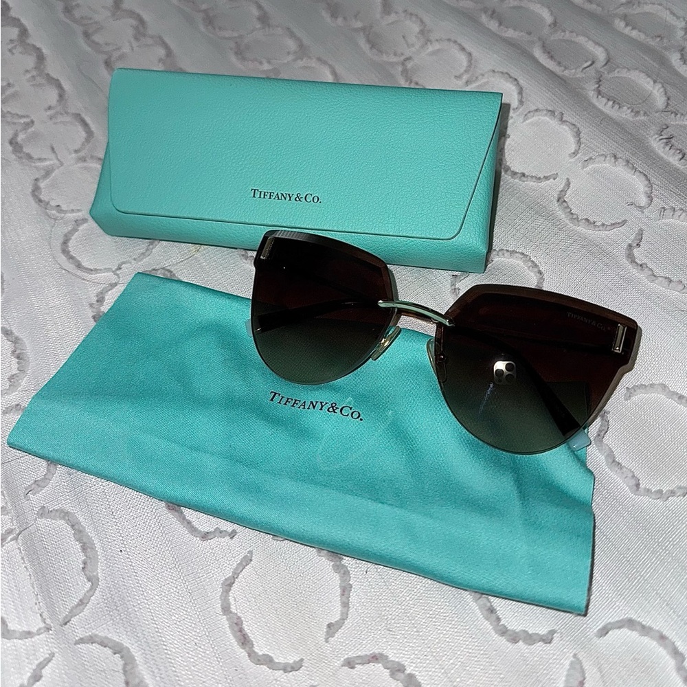 TIFFANY & Co. BROWN GOLD Gradient Women's Sunglasses TF3070 60213B